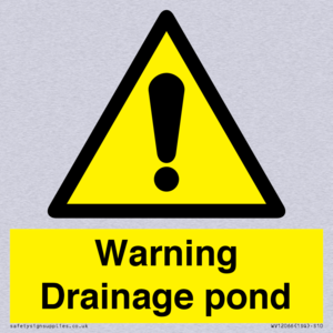 Warning Drainage pond